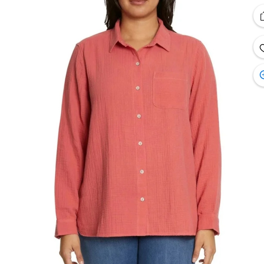 Jessica‎ Simpson Gauzy Long Sleeve Button Down Shirt XXL